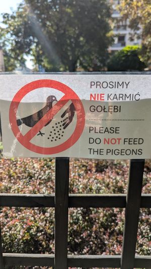 Some signage found outside at Dal Dalla Gelato in Warsaw