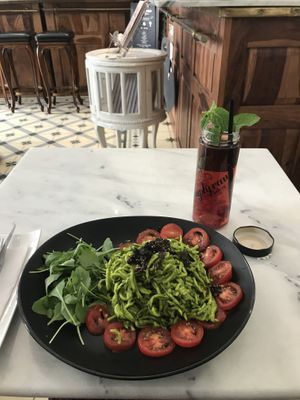 Zucchini pasta @ Simply Raw, Vienna at Simply Raw Bakery and Bistro in Vienna