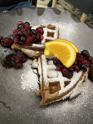 Vegan RAW & Gluten-free pancakes   at Simply Raw Bakery and Bistro in Vienna