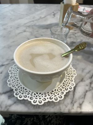 The chaï latte  at Simply Raw Bakery and Bistro in Vienna