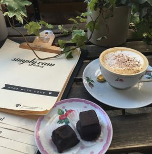 delicious bonbons  at Simply Raw Bakery and Bistro in Vienna