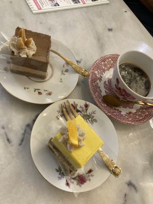 Delicious cakes  at Simply Raw Bakery and Bistro in Vienna