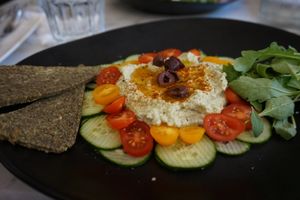 Zucchini Hummus at Simply Raw Bakery and Bistro in Vienna