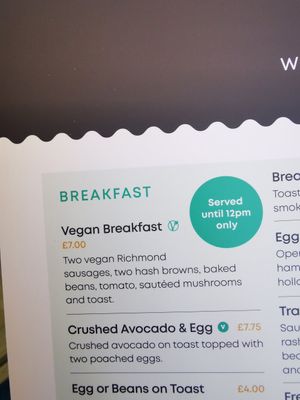 Menu at The Waterfront Inn in Shanklin