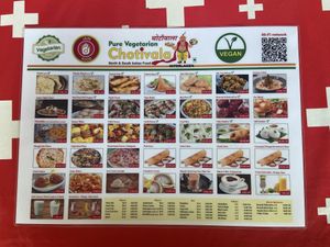 Indian Pure Vegetarian Chotivala - Menu  at Indian Pure Vegetarian Chotivala in Interlaken
