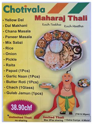  at Indian Pure Vegetarian Chotivala in Interlaken