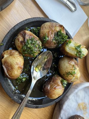 Wood fired potatoess  at Zahter in London