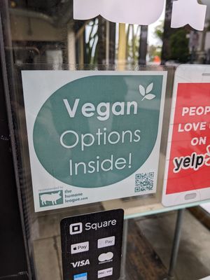 Vegan options inside at Dark Horse Coffee Roasters in San Diego
