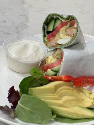 New impossible “Chicken” ranch wrap.  at V Cafe  in Long Beach
