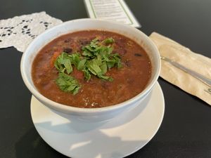 Chili sin Carne  at Lesecafe Anstandig essen in Erlangen