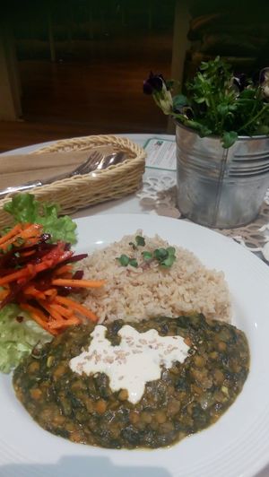 Sri Lanka dhal at Lesecafe Anstandig essen in Erlangen