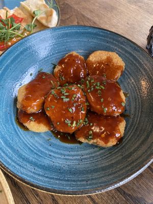 Plant-based Nuggets with Korean BBQ Sauce  at Pippin in Maidstone