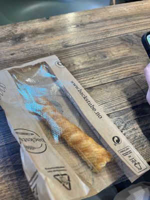 Potato pastry! There is also a spinach one like this. at Backstube - Schous Plass in Oslo