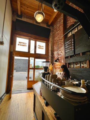 Tools of the trade include our brand new Slayer Steam EP, the perfect machine to extract our espresso.  at Exquisite Creatures Coffee in Portland