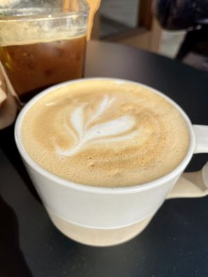 Caramel corn latte  at Exquisite Creatures Coffee in Portland