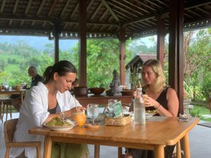 Our restaurant is surrounded by lush gardens and stunning landscape views at Anandinii Organic Garden & Kitchen in Sidemen