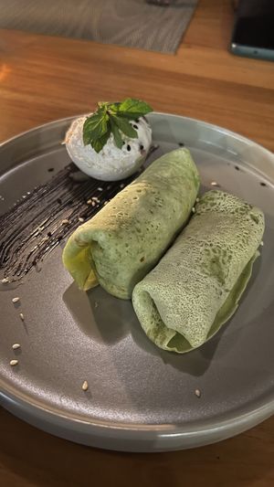 Dadar Gulung - Balinese Pancake   at Anandinii Organic Garden & Kitchen in Sidemen