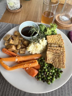 Garden roast (with tempeh to make it gf)  at Anandinii Organic Garden & Kitchen in Sidemen