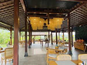 Seating area  at Anandinii Organic Garden & Kitchen in Sidemen