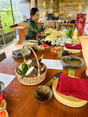 The cooking class  at Anandinii Organic Garden & Kitchen in Sidemen