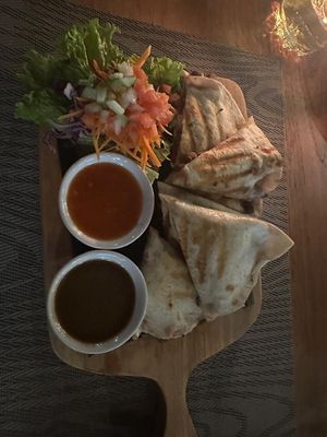 Red bean quesadilla   at Anandinii Organic Garden & Kitchen in Sidemen