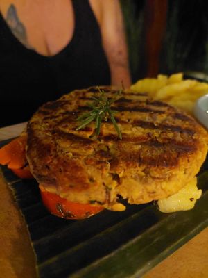 Tempeh Steak  at Anandinii Organic Garden & Kitchen in Sidemen