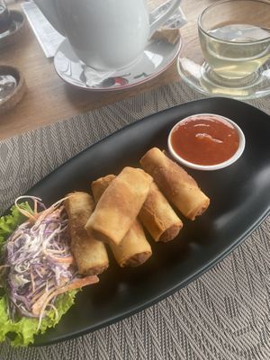 Spring rolls   at Anandinii Organic Garden & Kitchen in Sidemen