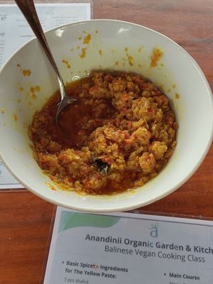 Finished boemboe at Anandinii Organic Garden & Kitchen in Sidemen