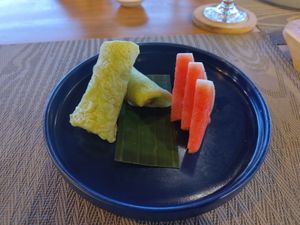 Balinese dessert at Anandinii Organic Garden & Kitchen in Sidemen