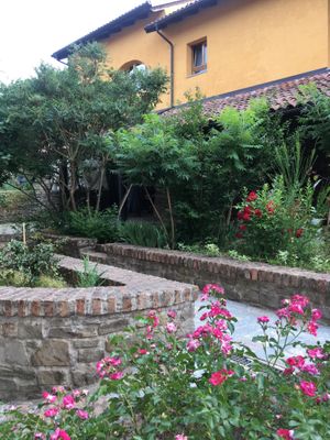 A glimpse of inside the courtyard  at Agriturismo Tenuta Antica in Cessole