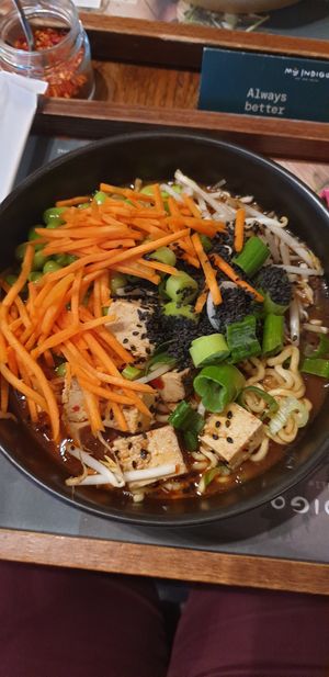 Vegan ramen soup at my indigo in Salzburg