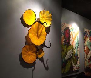 Native-American themed art at Black Sheep Cafe in Provo