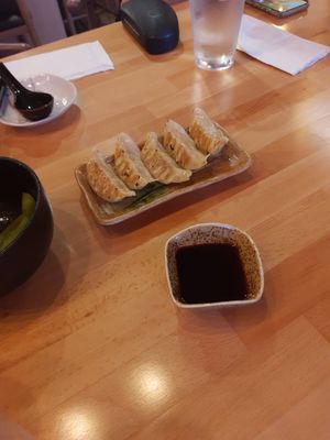 Vegan gyoza at Ramen Taka Notsume in Calgary