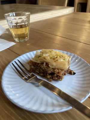 Baklava and complimentary hot mint tea   at KAZRO DELI KAMAKURA in Kamakura