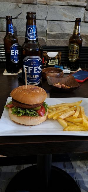 Vegan burger at Olimpiyat in Samsun