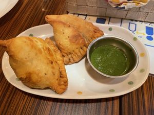 Samosas at Vege Herb Saga in Tokyo