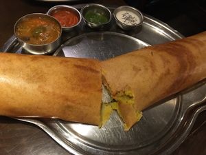 (Paper) masala dosa at Vege Herb Saga in Tokyo