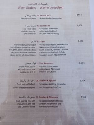 More menu at Du Liban-Libanon Restaurant in Frankfurt
