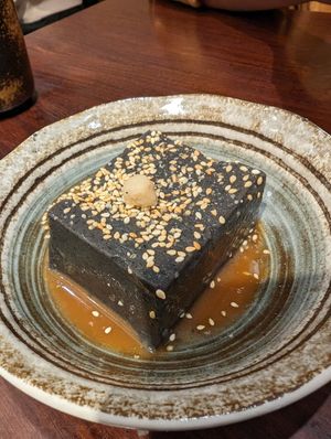 Black sesame tofu about 160NT at Hoshina 穗科 - Songshan District in Taipei