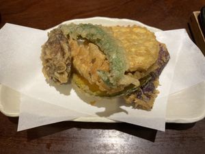 Tempura that came with soba noodle set at Hoshina 穗科 - Songshan District in Taipei