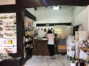 The cashier desk and shop area at Sweet and Peace in Chiba
