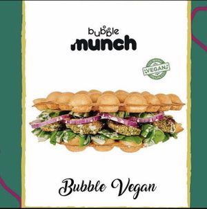 Falafel bubble waffle  at Bubble Munch in Istanbul