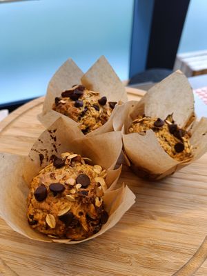 Banana muffins vegan at Courgette. in Kortrijk