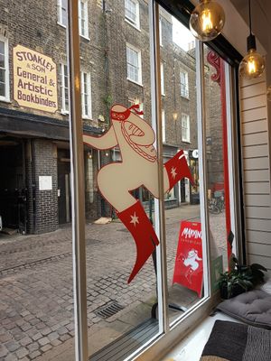 Window at Stir Bakery in Cambridge