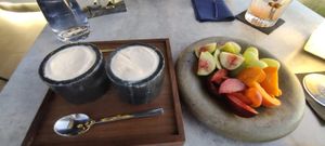 Sorbet and fruit at Alee in Amman