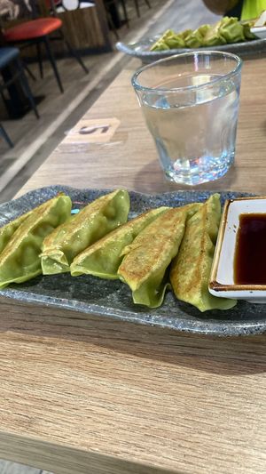 Vegan gyoza  at Buga Ramen in Sevilla