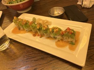 Green peace roll  at Kaliubon Ramen in West Hartford