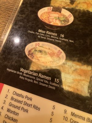 Ramen in the menu  at Kaliubon Ramen in West Hartford