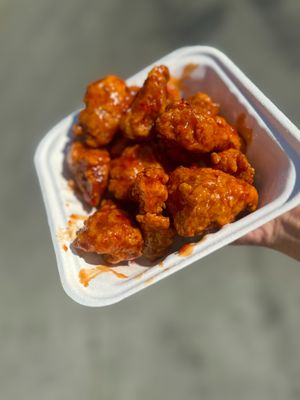 Asian Fire Boneless Wings (All Vegan) at Lucky Catsu - Take Out Kitchen in Los Angeles