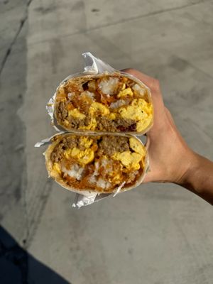 Anytime Breakfast Burrito (All Vegan) at Lucky Catsu - Take Out Kitchen in Los Angeles
